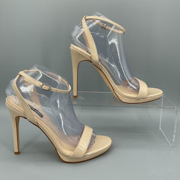 NEW Nine West Women’s Loola High Heel Sandals Taupe Size 8.5M - Picture 1 of 10